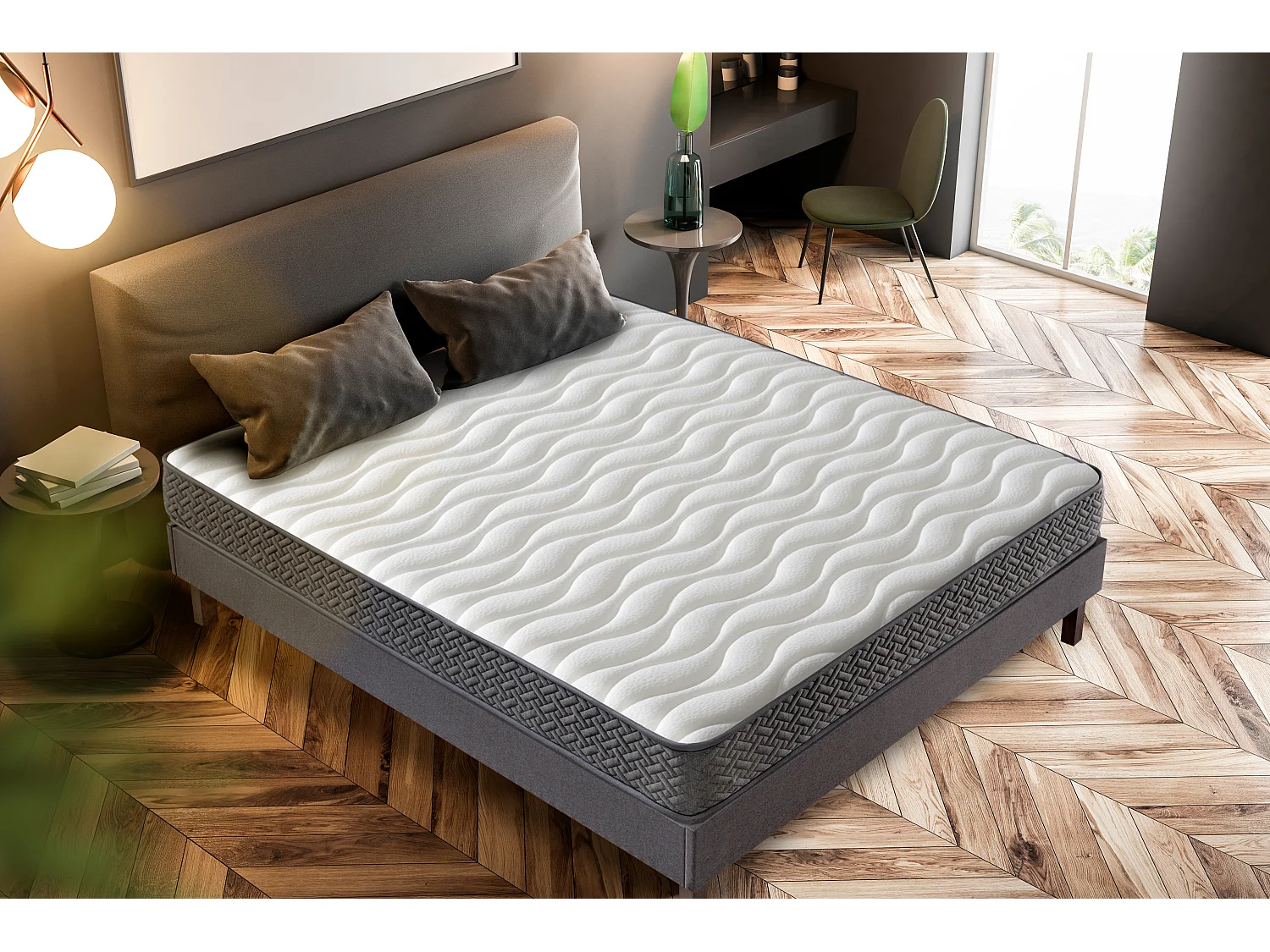 Colchão Premium Montecarlo Visco Gama alta (90x190 cm - Altura: 15 cm)