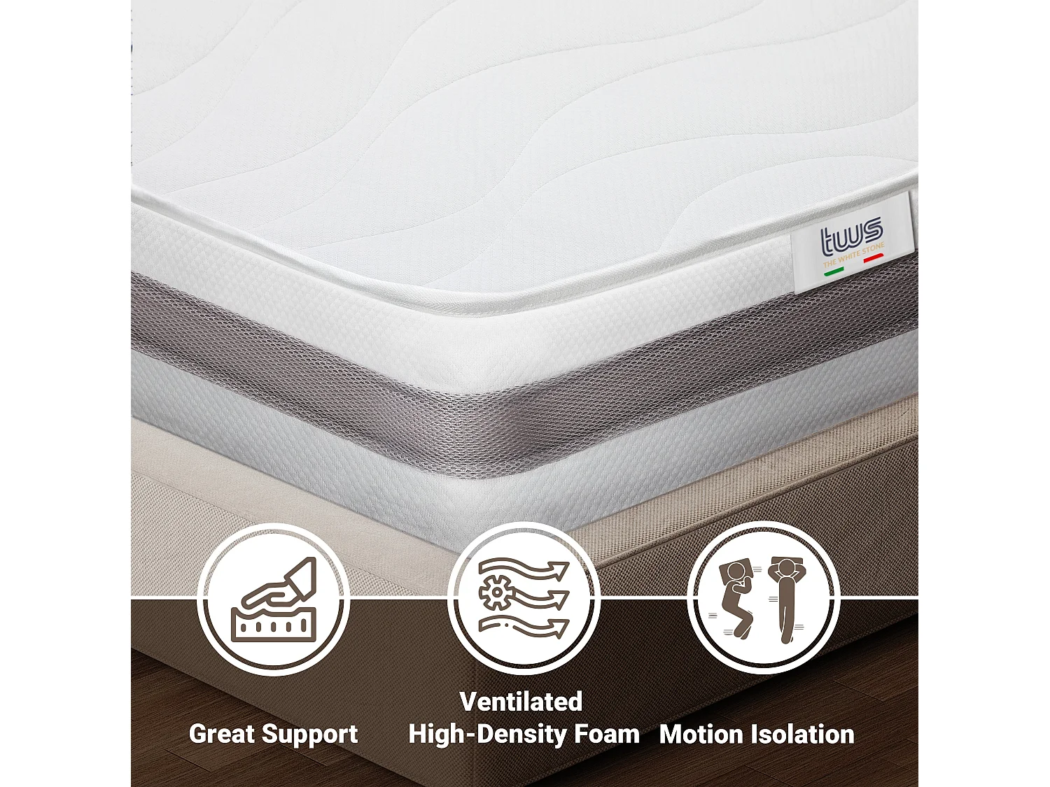 Matras 150 x 190 Pocketveren en Memory | Hoogte 20 cm