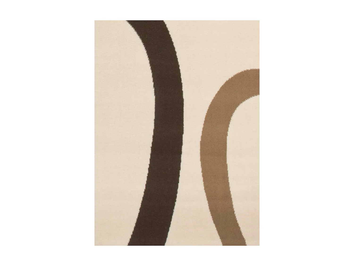 tapis chambre 80x150 tissé beige rectangle motif rond LYN1 TEMPO