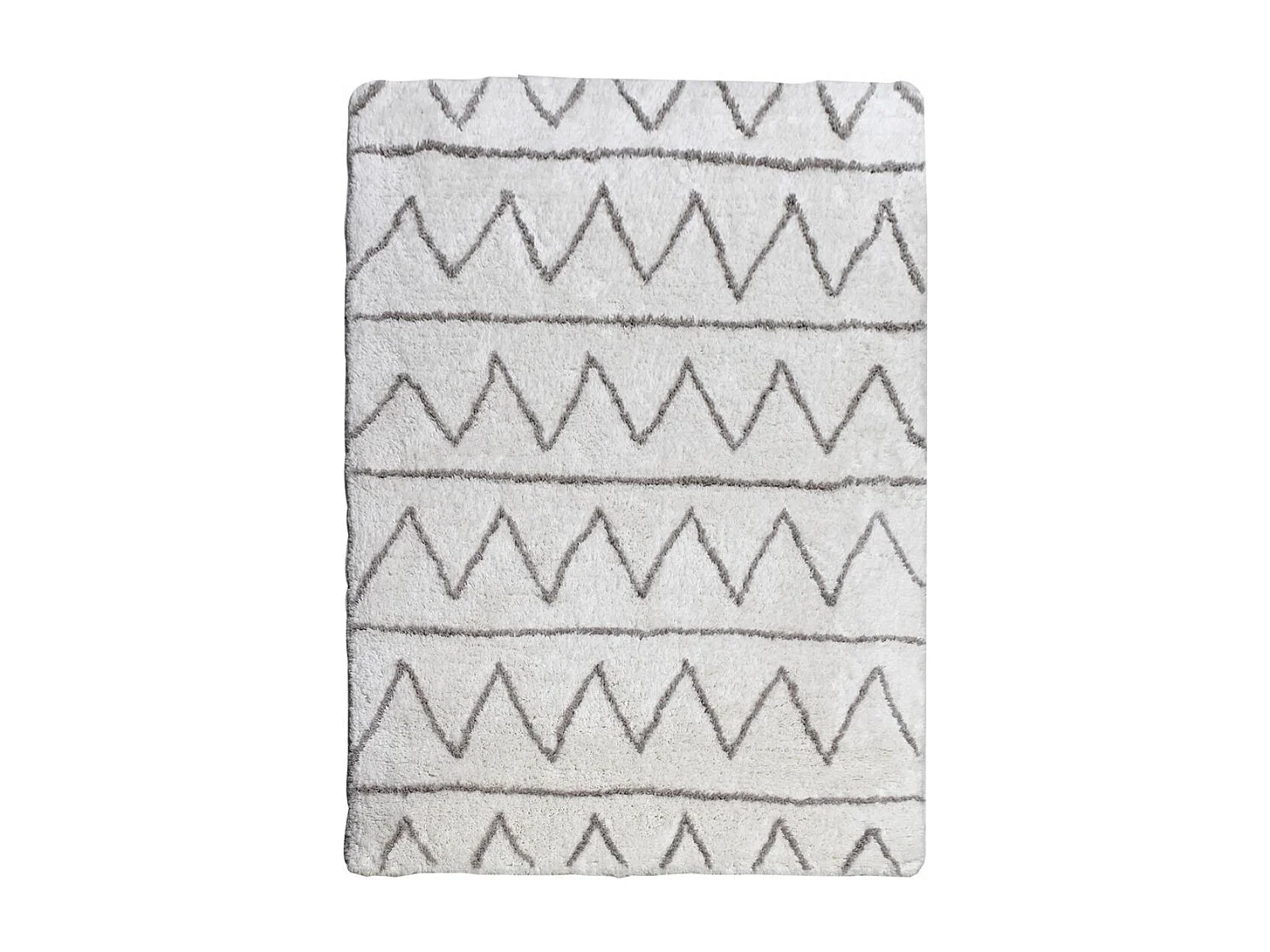 Authentique tapis berbère 80x150 fait à la main en coton BIO gris clair et gris foncé BERBERE