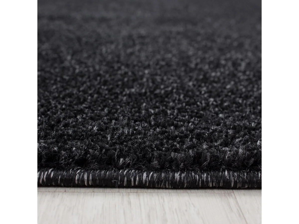 tapis chambre 140x200 tissé anthracite rectangle motif uni SOULA