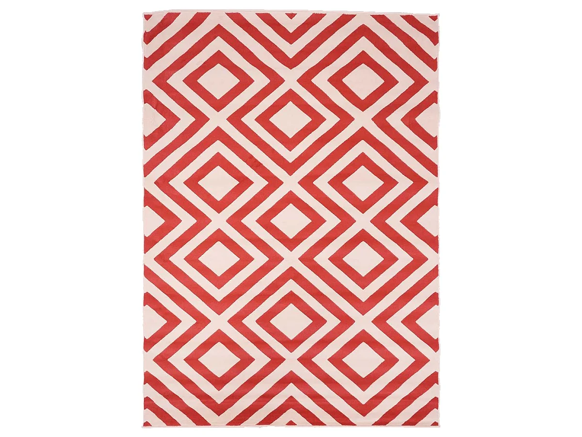 tapis chambre 60x110 tissé corail rectangle motif géométrique AF2 NICE