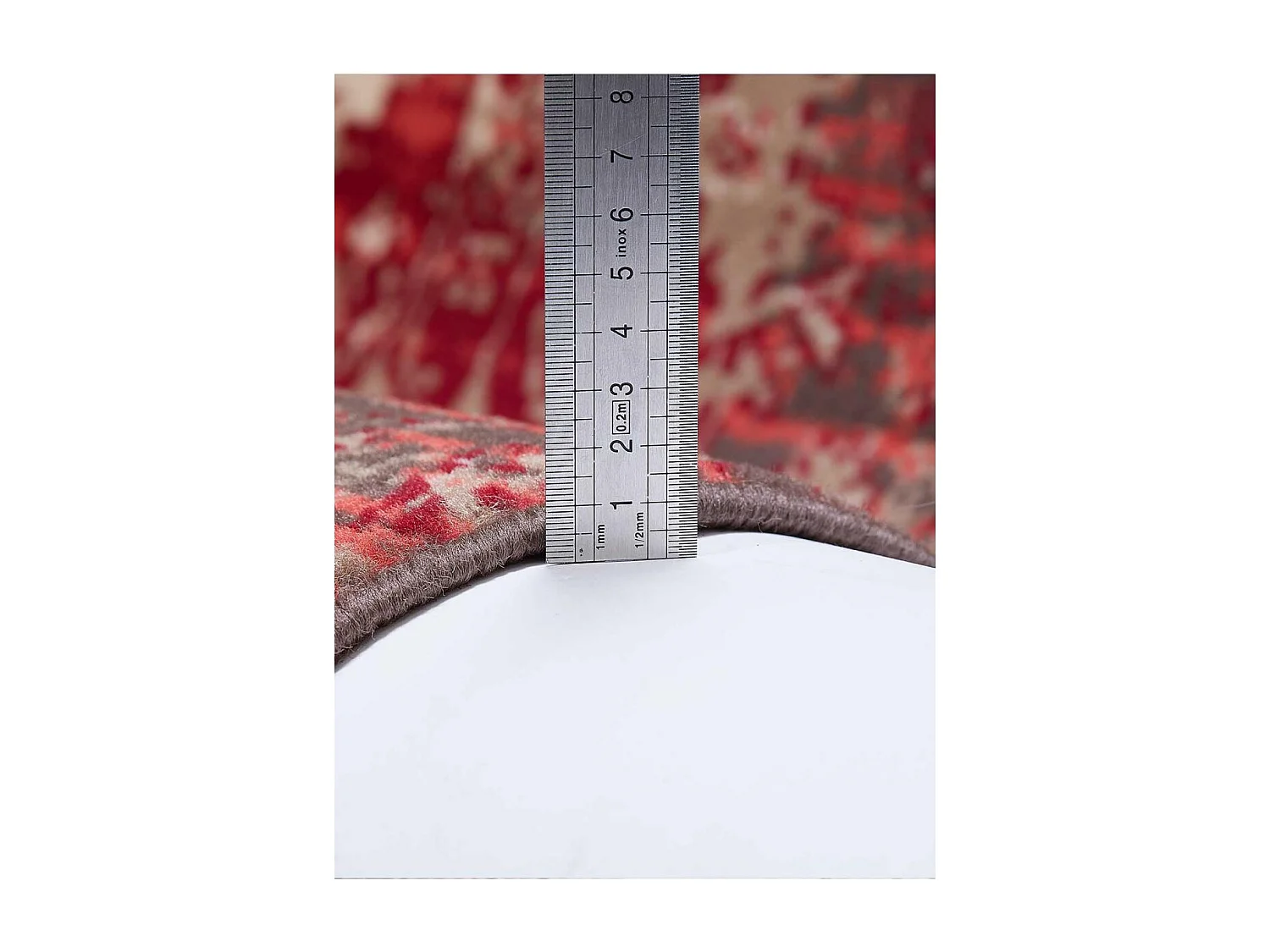 tapis salon 120x170 tissé rouge rectangle motif ethnique WORKYPATCH