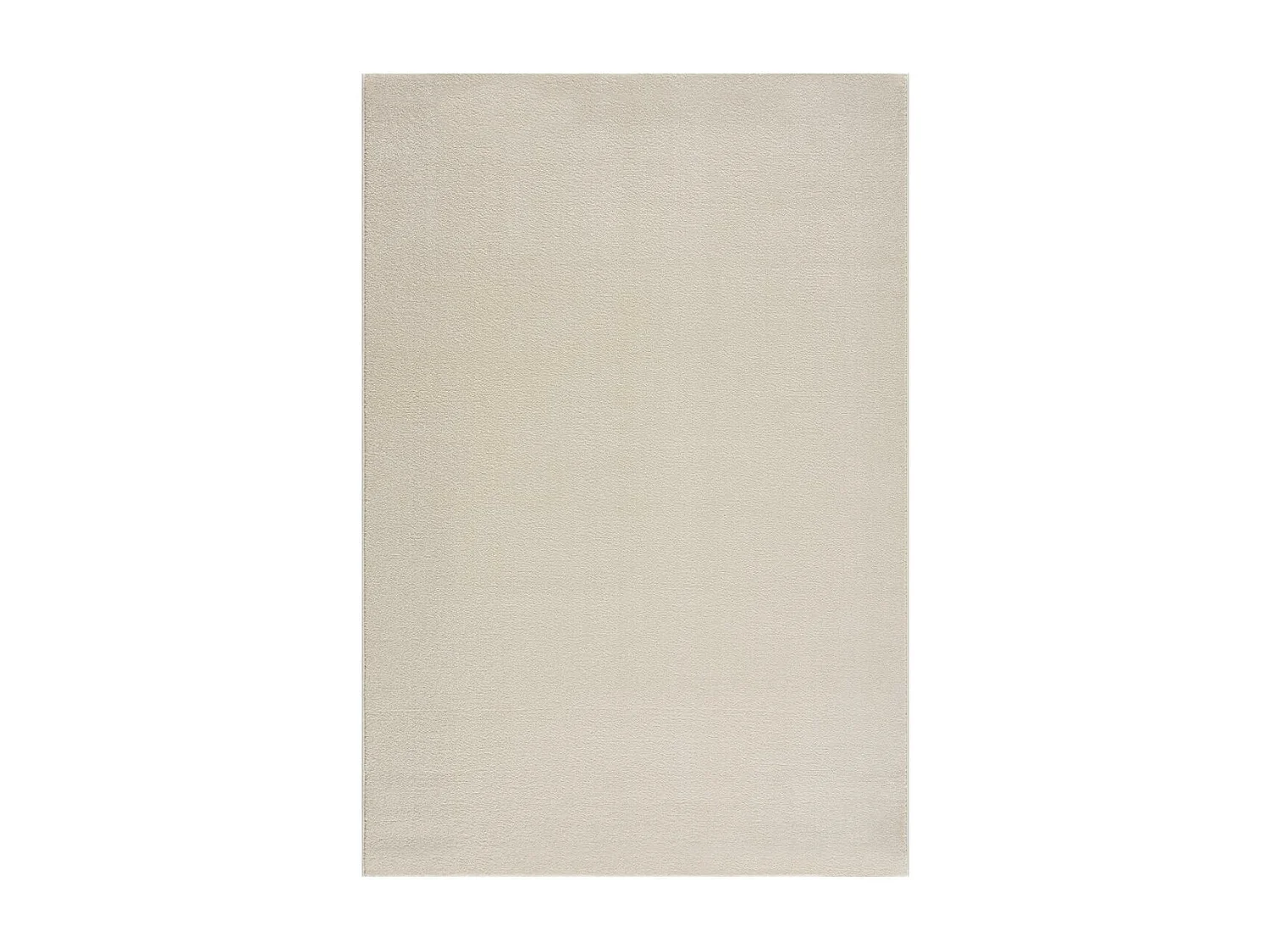 tapis entrée 60x110 tissé crème rectangle motif uni NOSSA