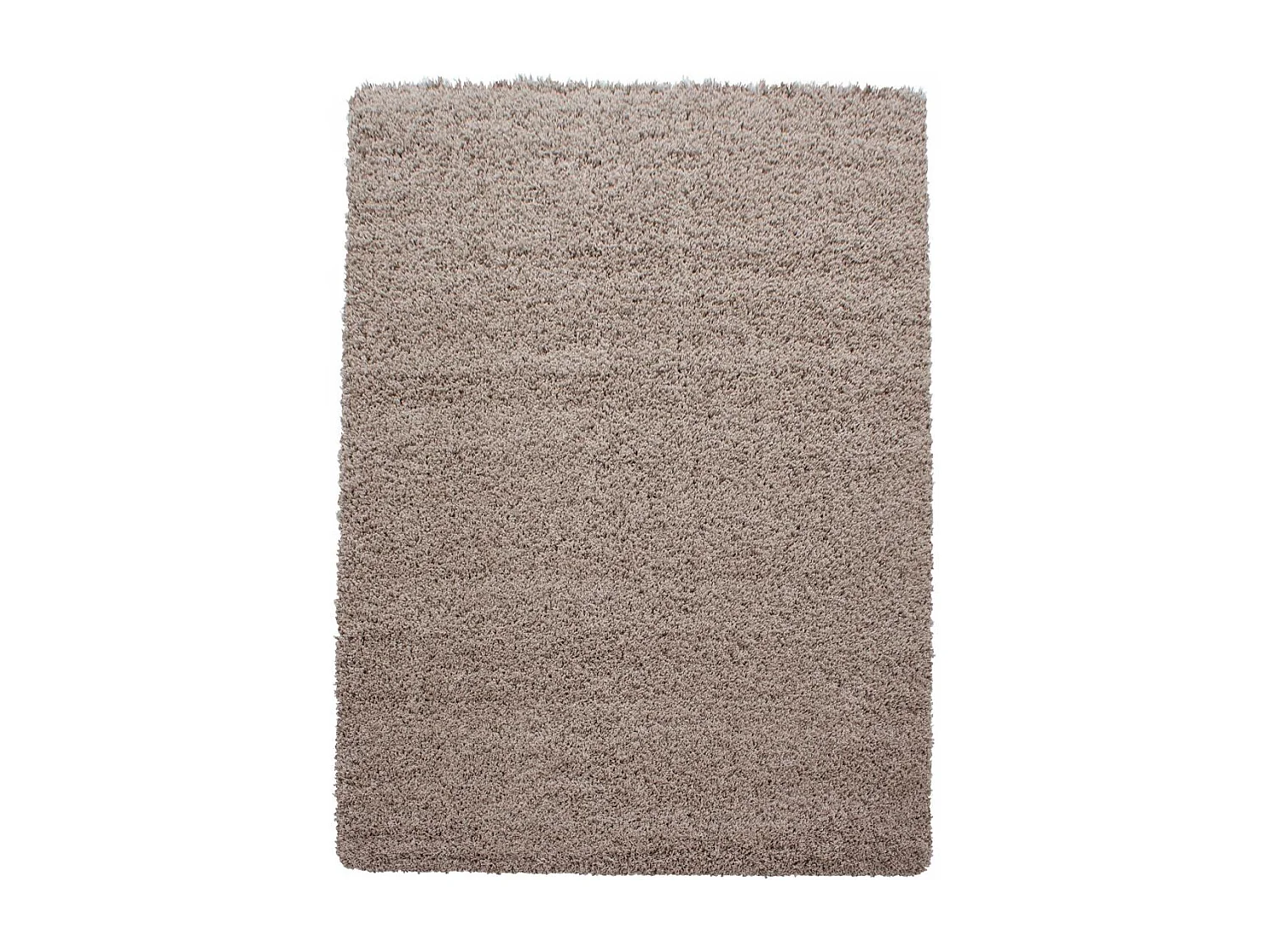 Tapis poils longs shaggy 60x110 rectangle tissé beige motif uni UNI L