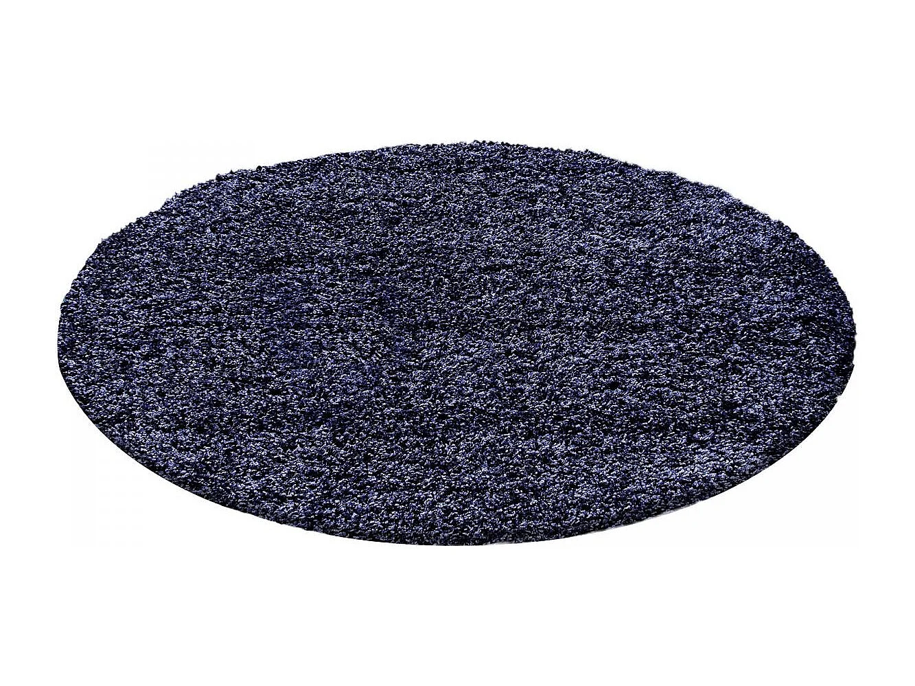 Tapis poils longs shaggy 240x340 rectangle tissé bleu marine motif uni UNI L