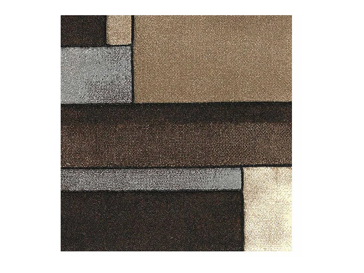 tapis grand salon 280x380 tissé beige rectangle motif géométrique LYN8 GEOME