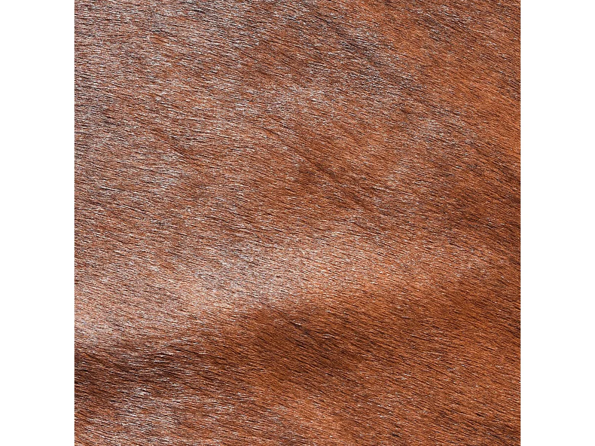 Tapis peau de vache 180x200 kilm fait à la main marron et beige