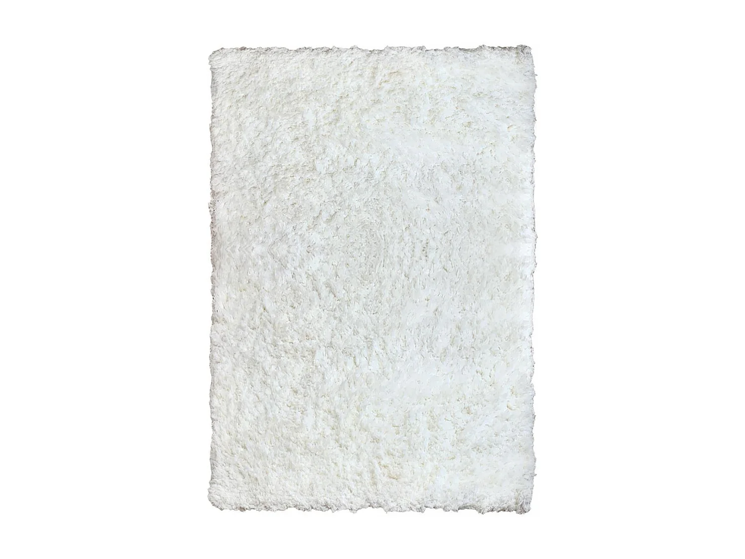 Tapis longs poils shaggy 120x170 rectangle fait à la main crème motif uni