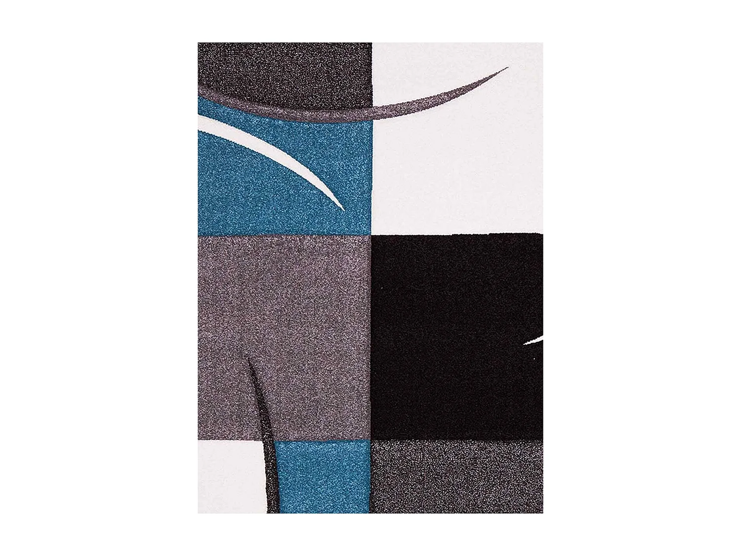 Tapis salon 160x230 cm Rectangulaire DIAMOND 665-80 Bleu Salon adapté au chauffage par le sol