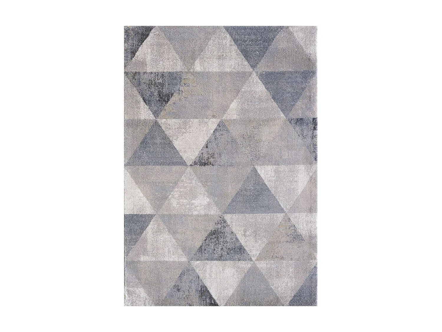 tapis chambre 80x150 tissé gris et crème rectangle motif scandinave RONGO