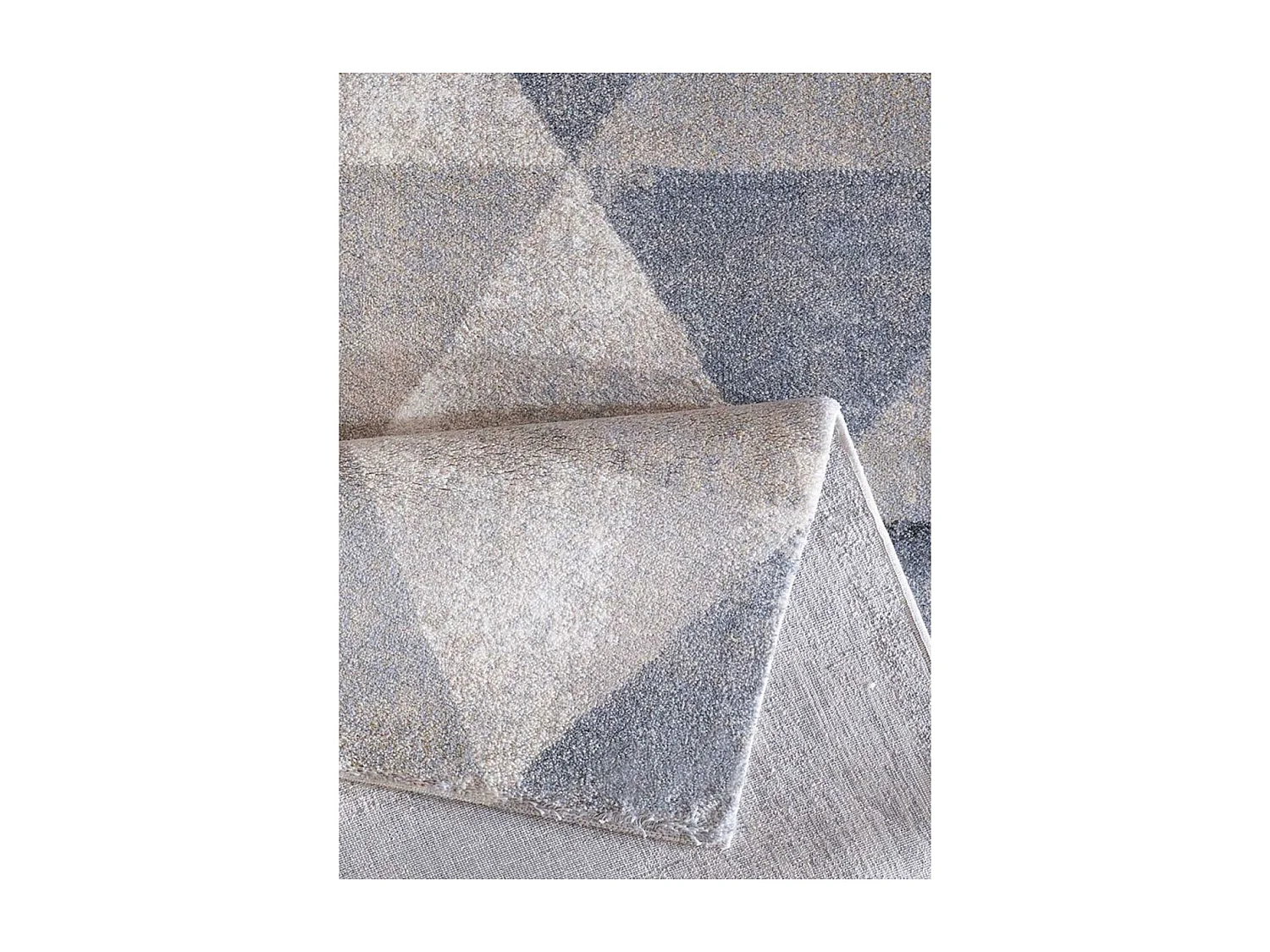 tapis chambre 80x150 tissé gris et crème rectangle motif scandinave RONGO