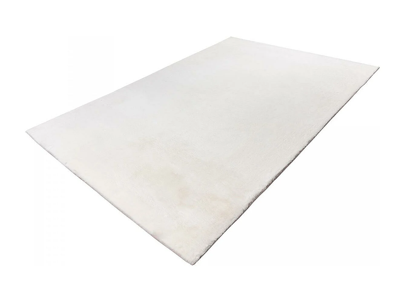 tapis salon 200x290 tissé blanc rectangle motif uni SUPERSOFT