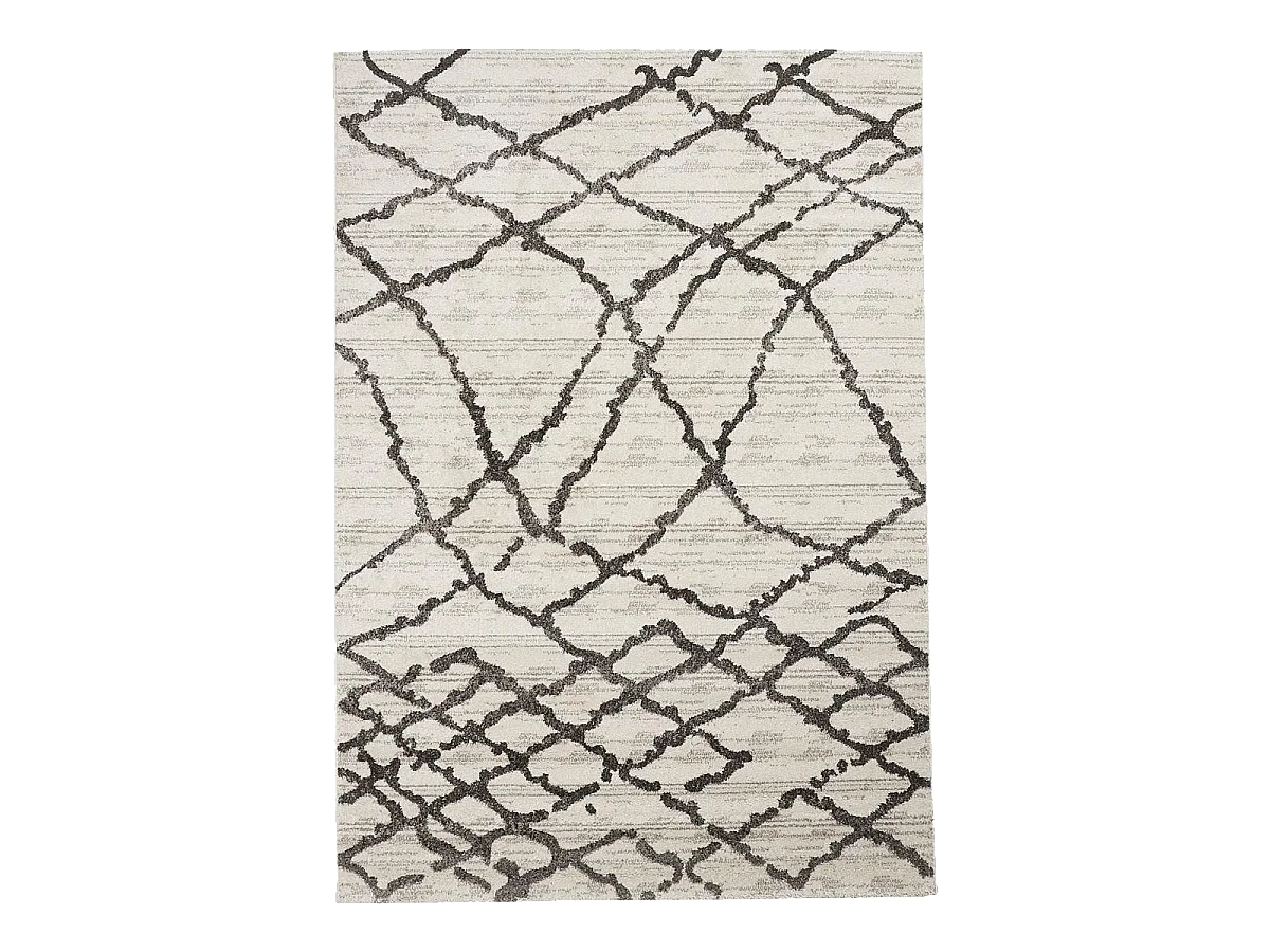 Tappeto berbero 120x170 tessuto modello etnico NALIFO bianco