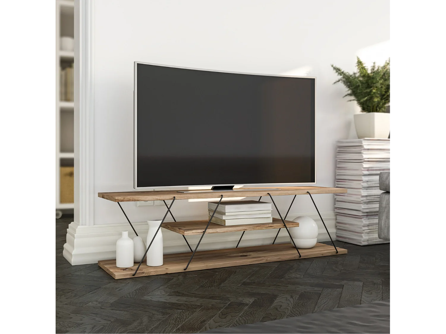 Hedendaags design TV-meubel met plank HAMAR