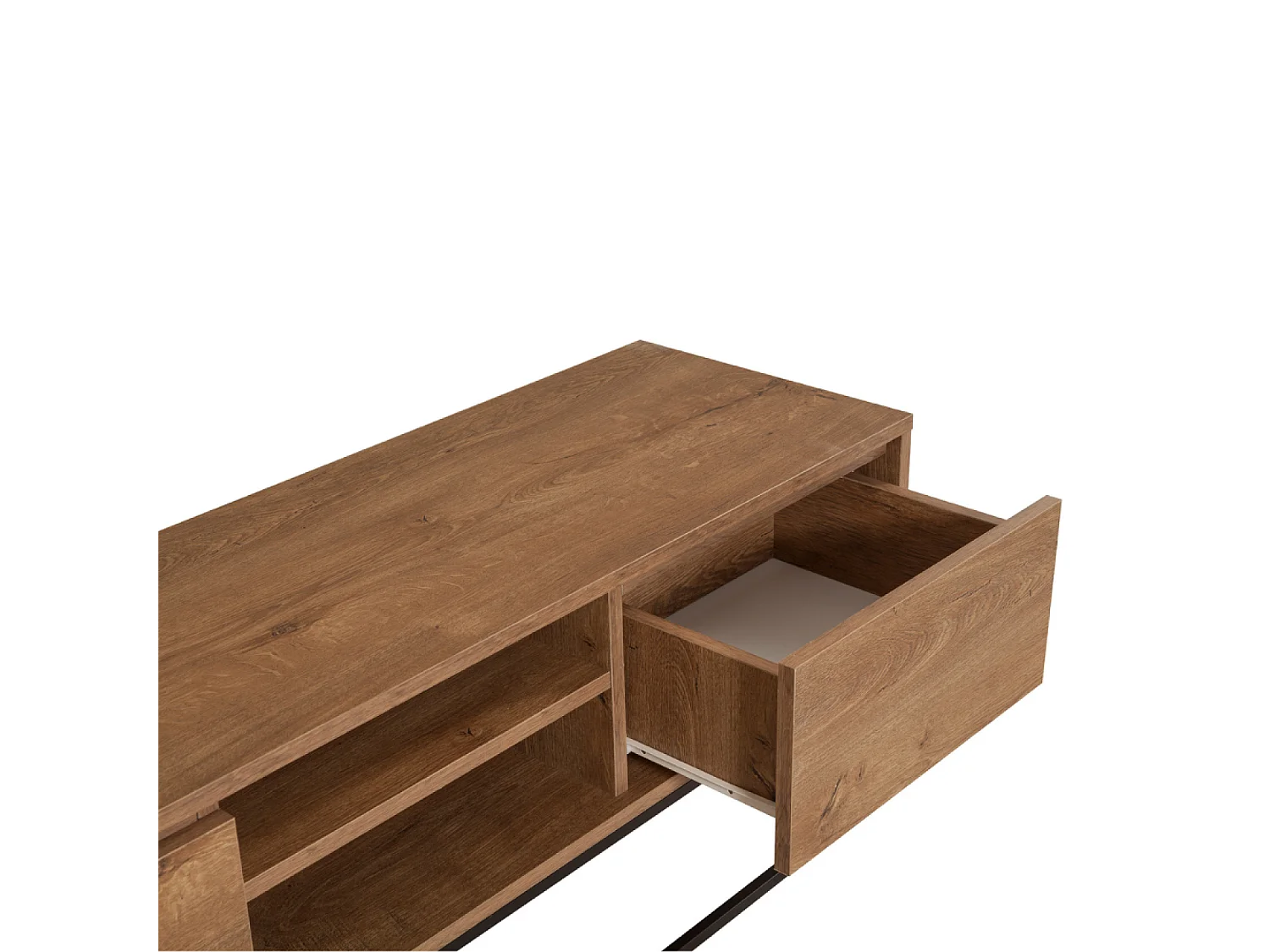 Mueble de TV de madera y negro con almacenaje HAYE