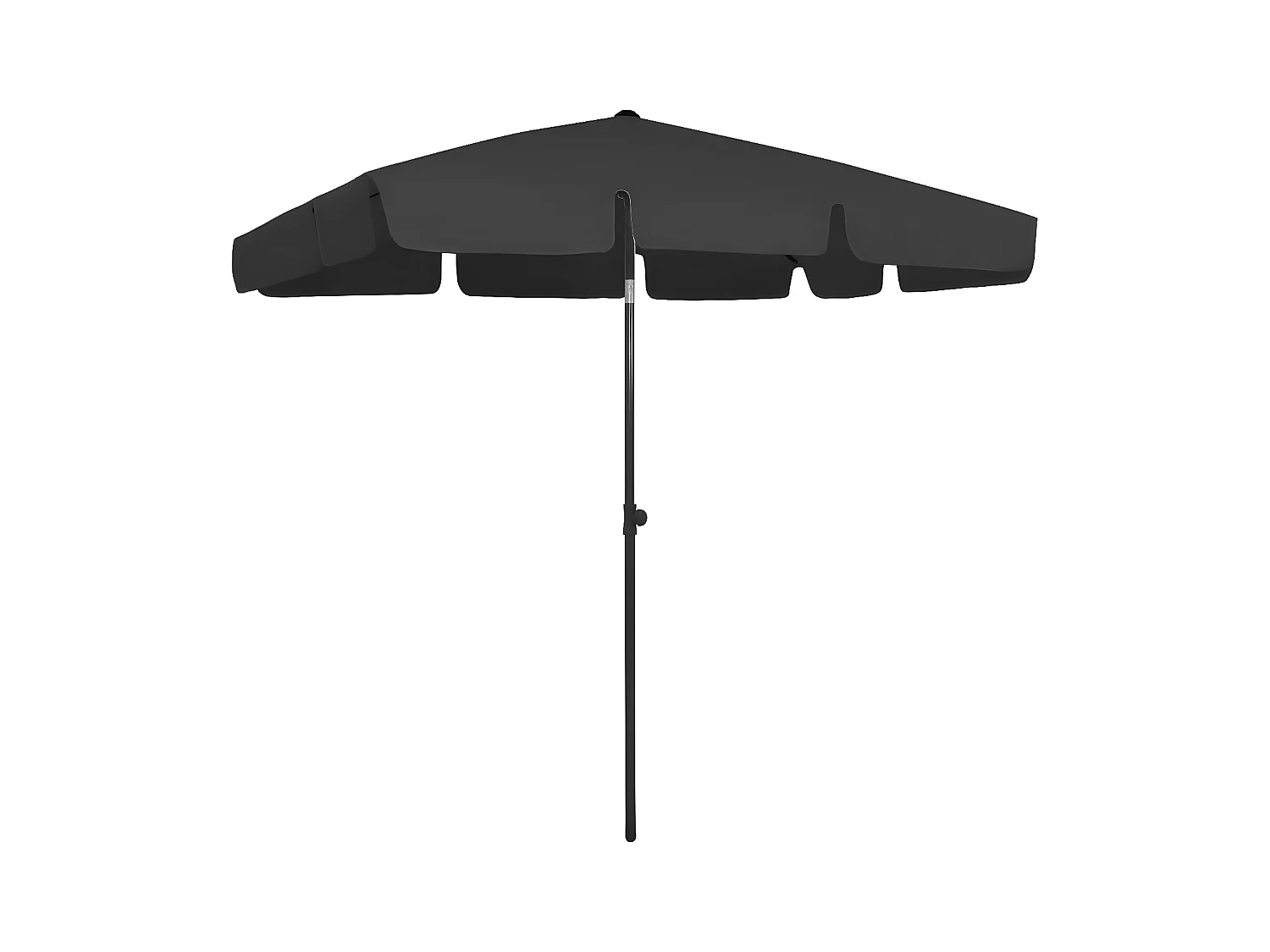 Guarda-sol de praia 200x125 cm preto