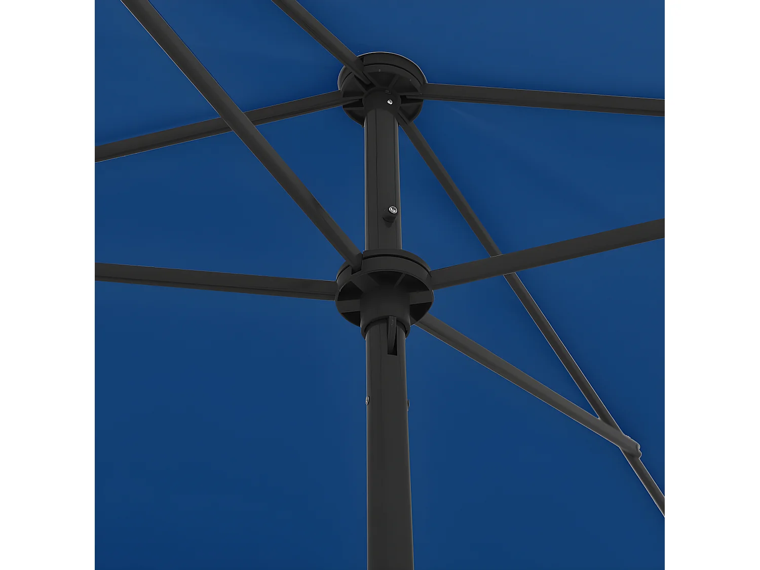 Parasol de plage bleu azur 200x125 cm