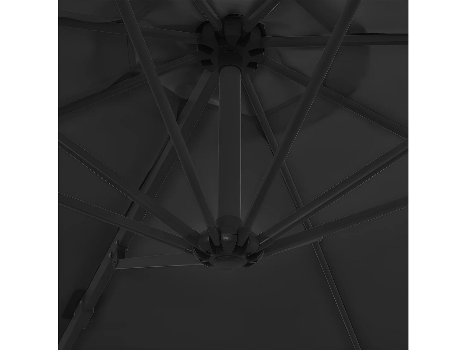 Guarda-sol cantilever com poste de aço 300 cm antracite