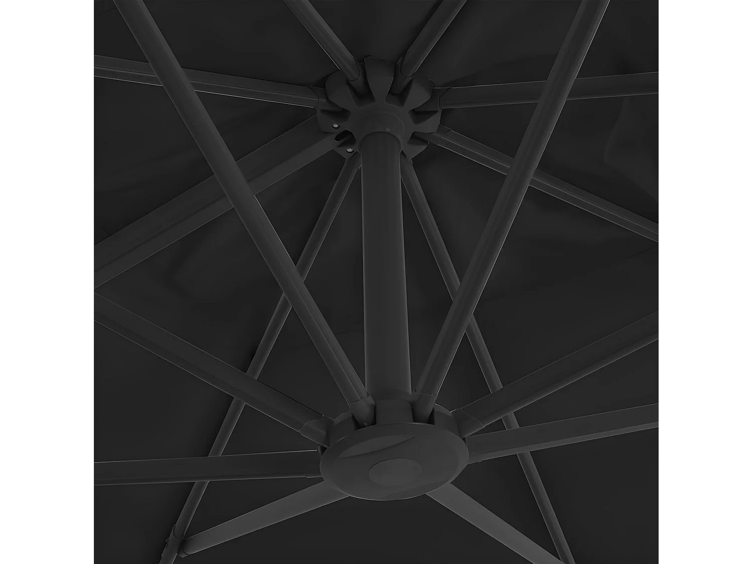 Guarda-sol cantilever poste alumínio 300x300 cm antracite