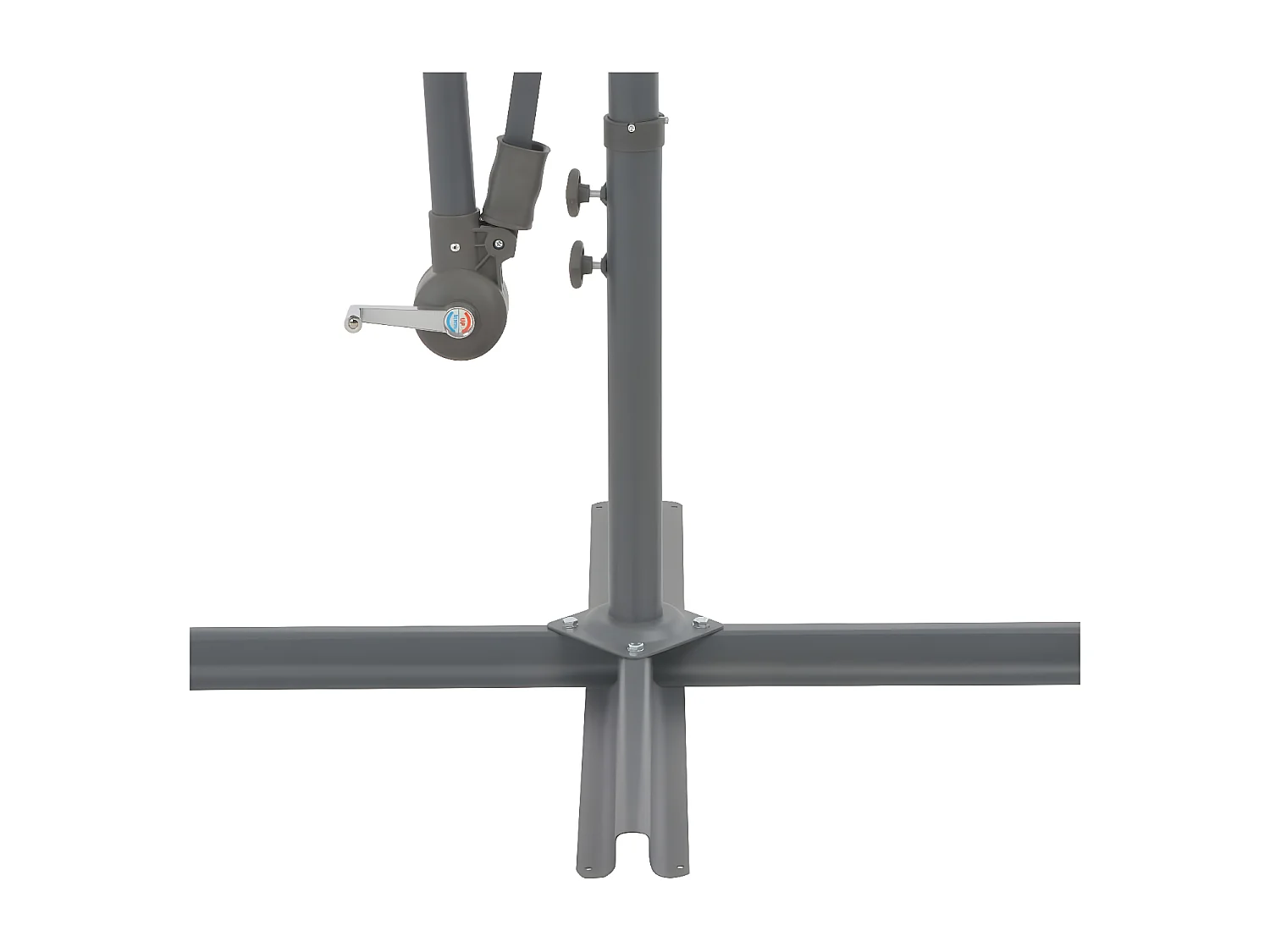 Parasol en porte-à-feux avec poteau Aluminium 300 cm Anthracite