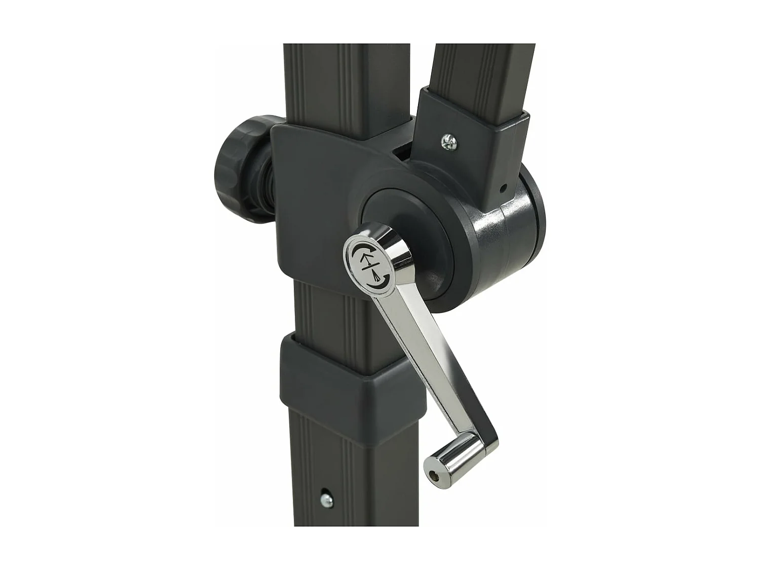 Guarda-sol cantilever c/ poste e luzes LED 250 cm antracite