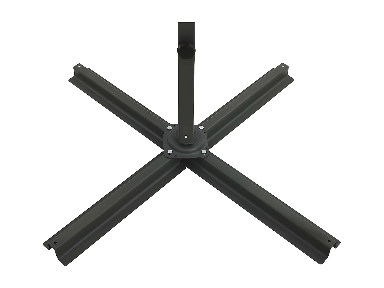 Sombrilla voladiza con poste y luces LED gris taupé 250 cm