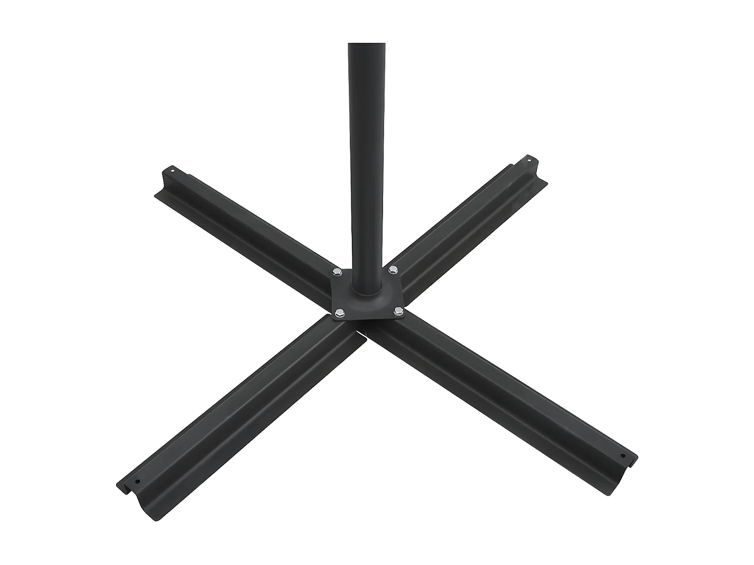 Sombrilla voladiza con luces LED y poste acero taupe 250x250 cm