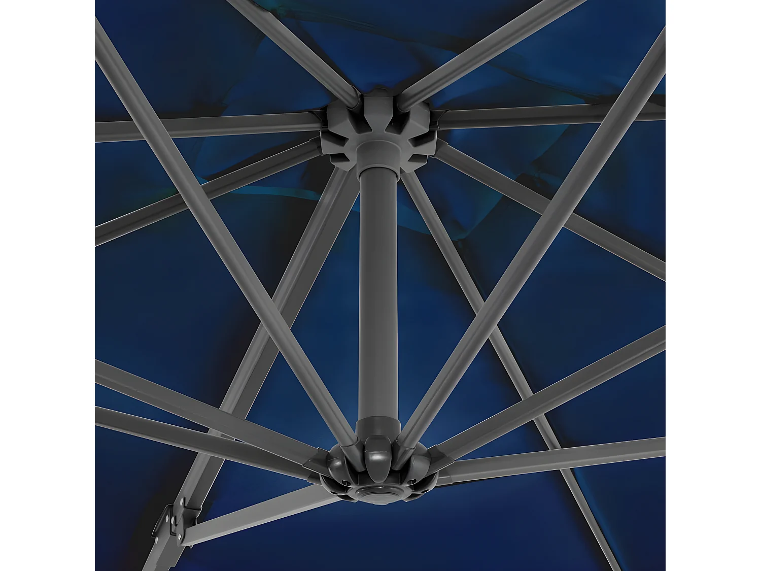 Zweefparasol met aluminium paal 250x250 cm azuurblauw