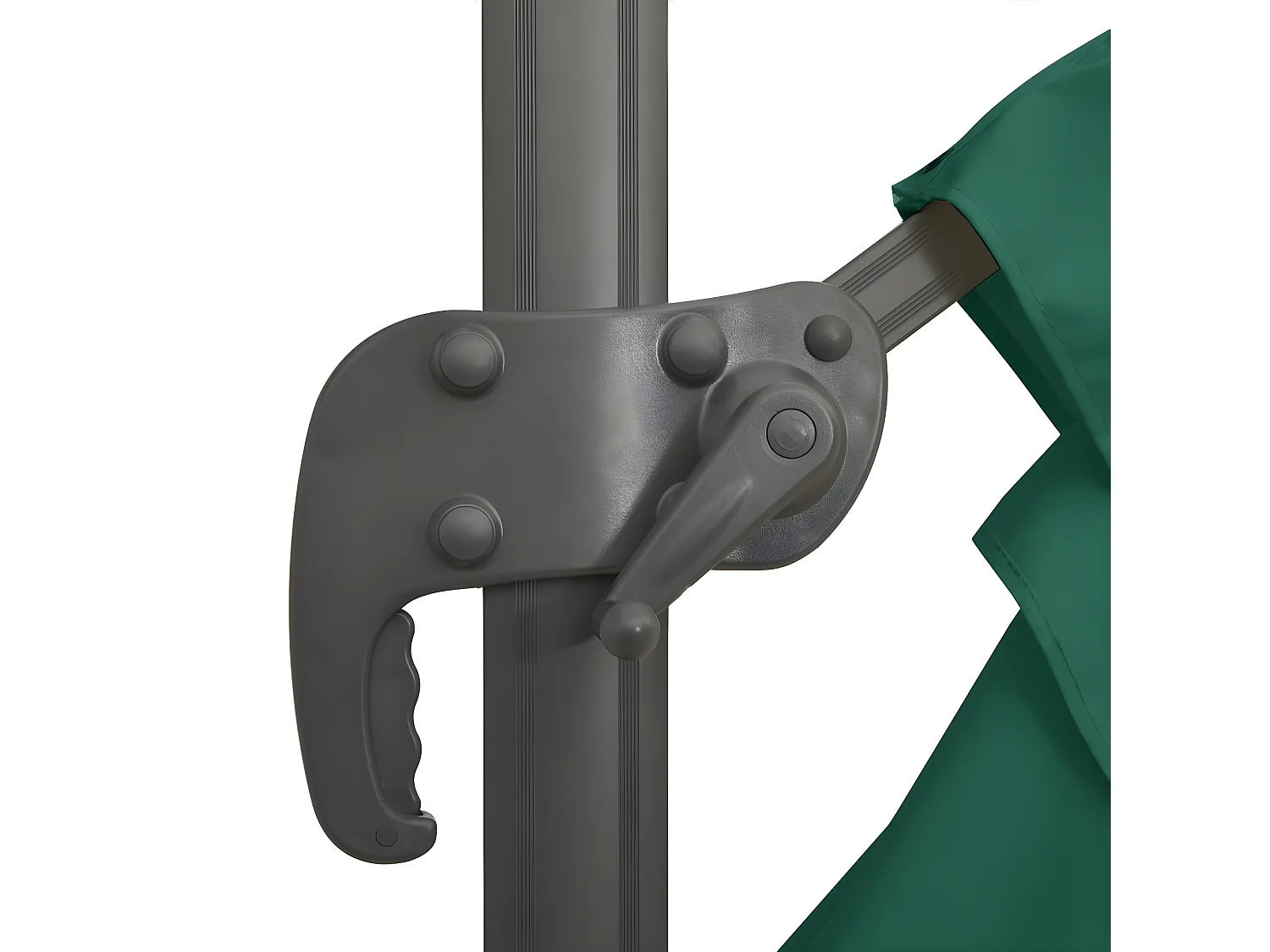 Parasol déporté avec mât en aluminium Vert 400x300 cm