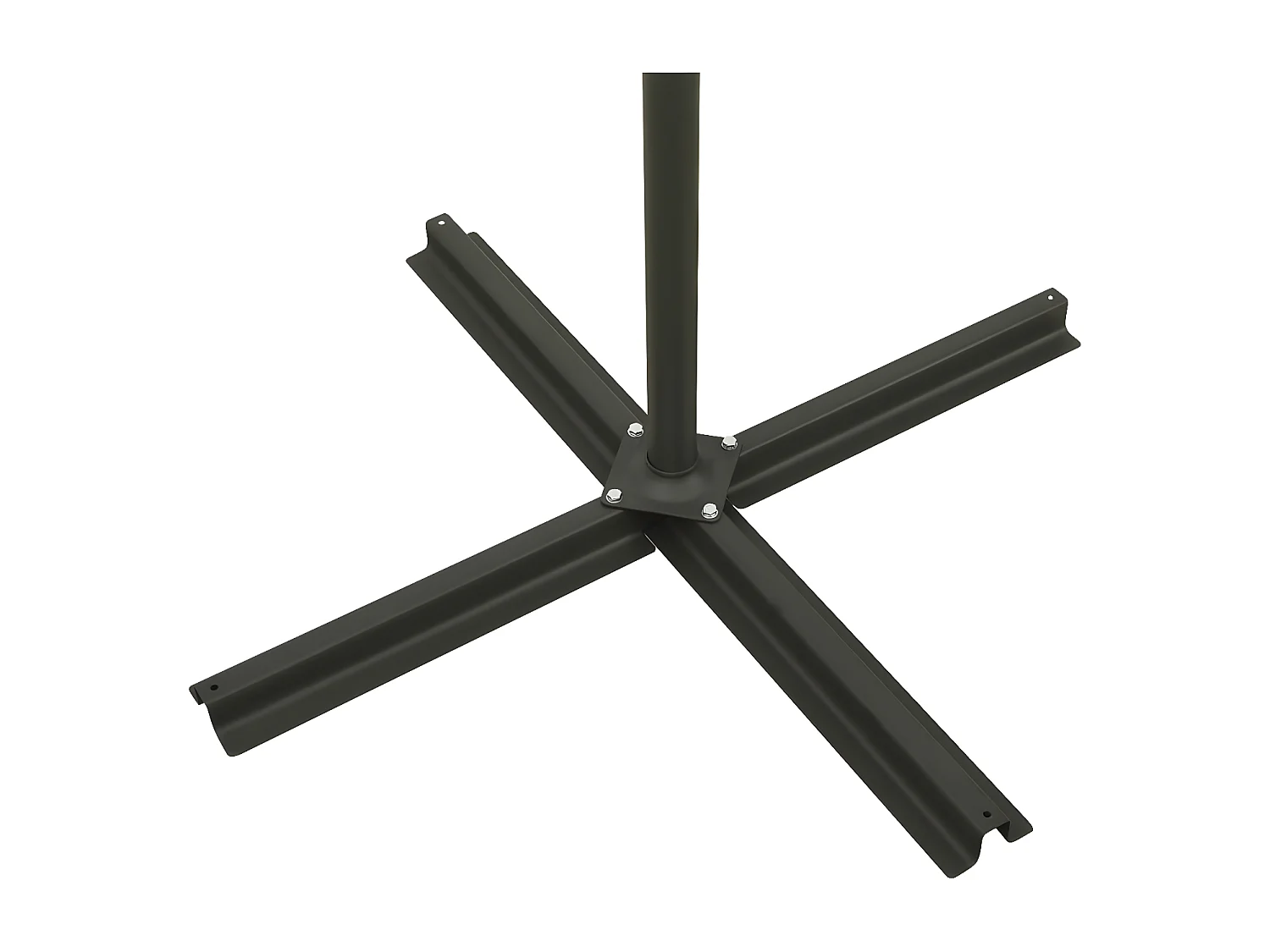 Zweefparasol met paal en LED-verlichting 300 cm antracietkleur