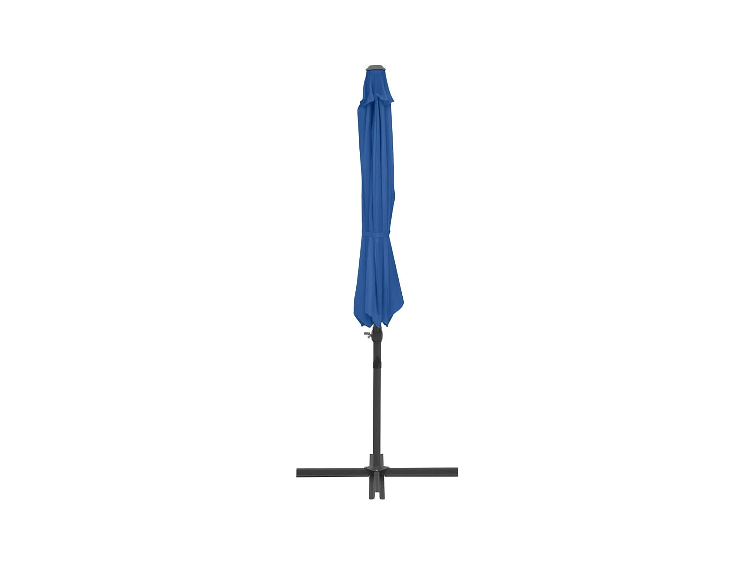 Guarda-sol cantilever com poste de aço 300 cm azul-ciano