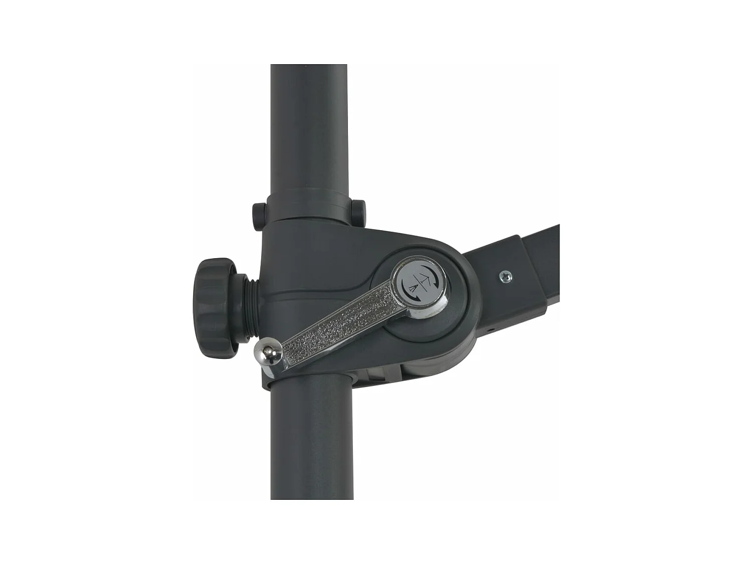 Guarda-sol cantilever com poste de aço 300 cm azul-ciano