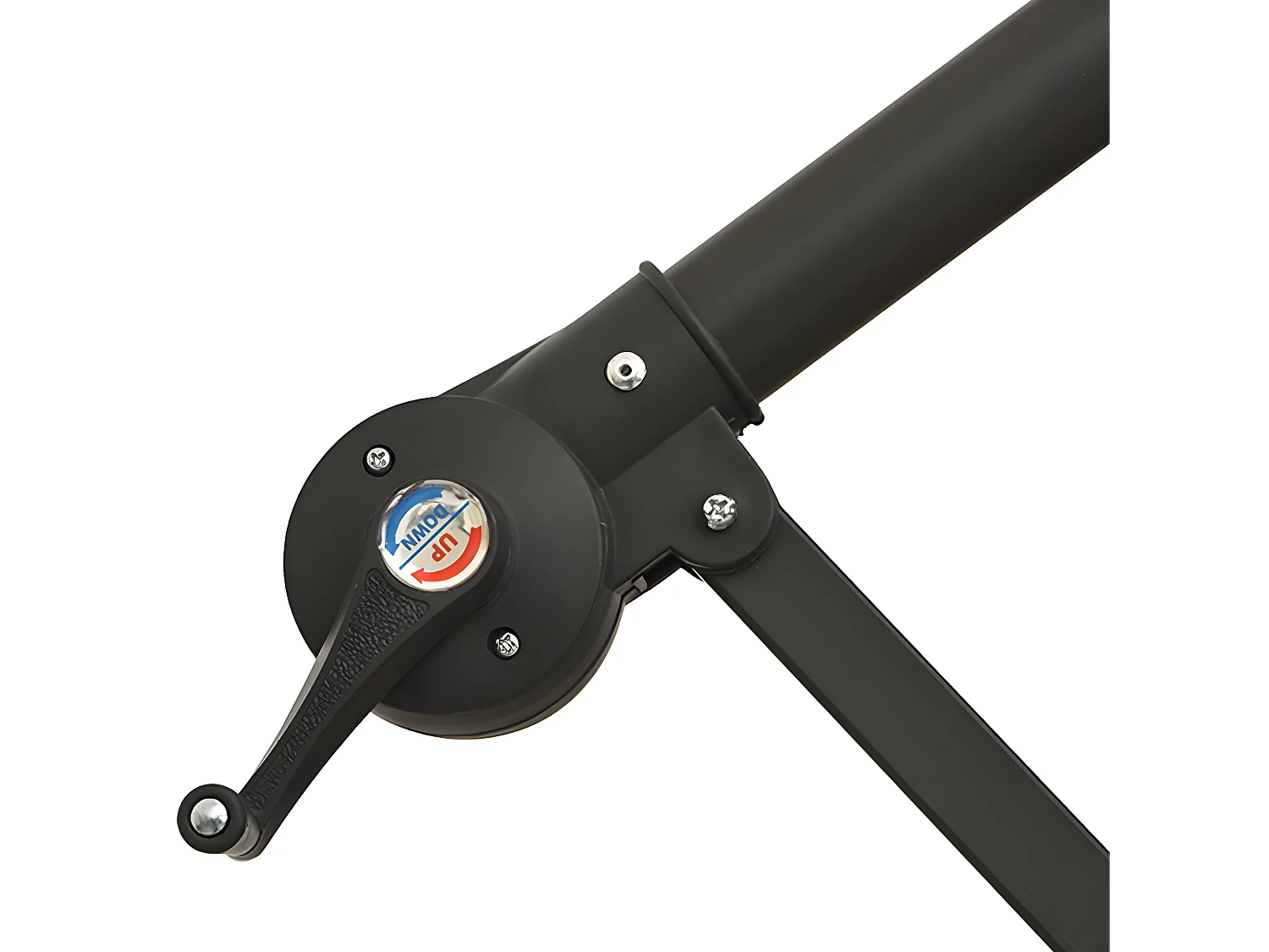 Parasol déporté avec lumières LED Terre cuite 350 cm