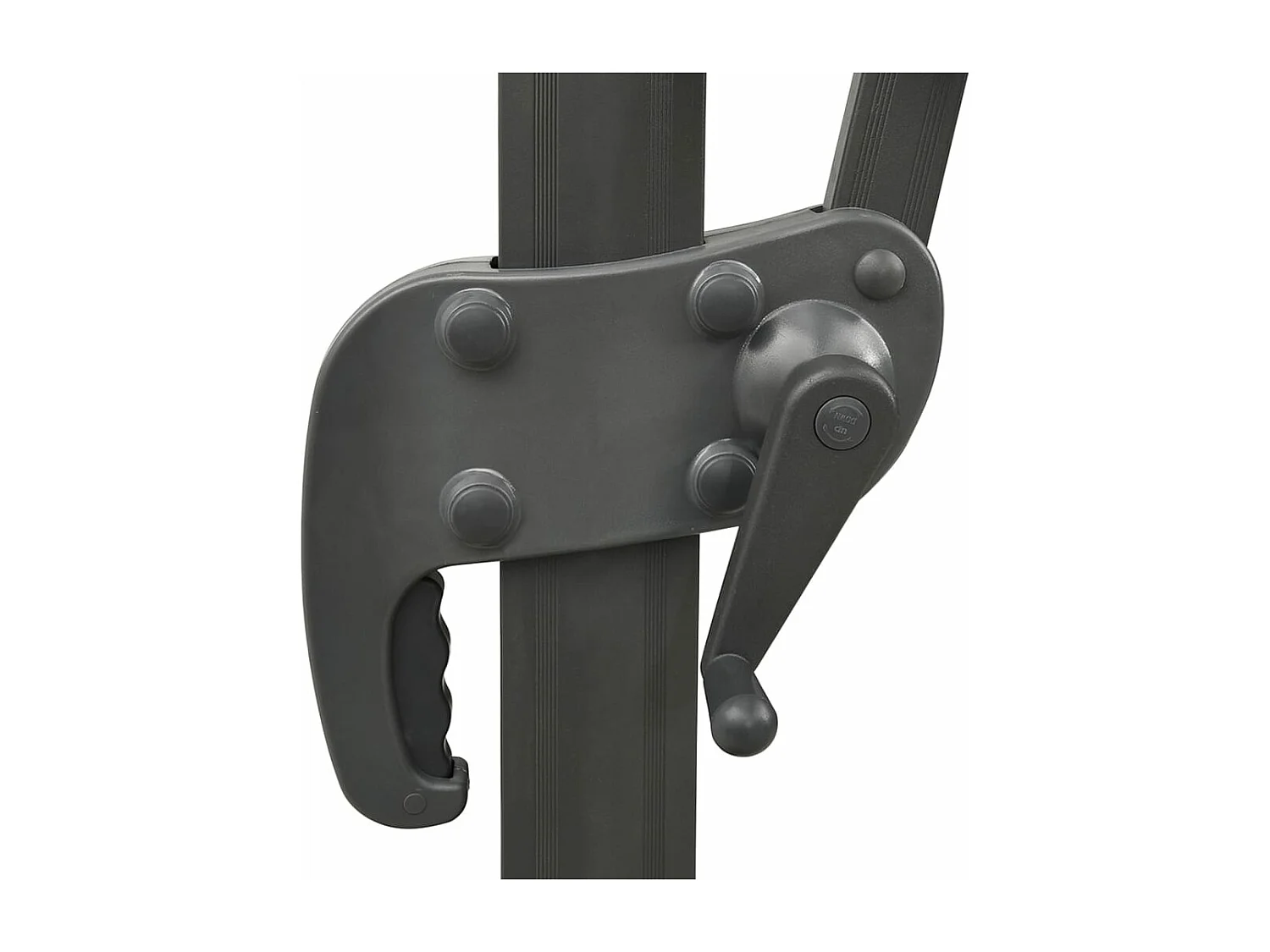 Guarda-sol cantilever c/ poste e luzes LED 300 cm antracite