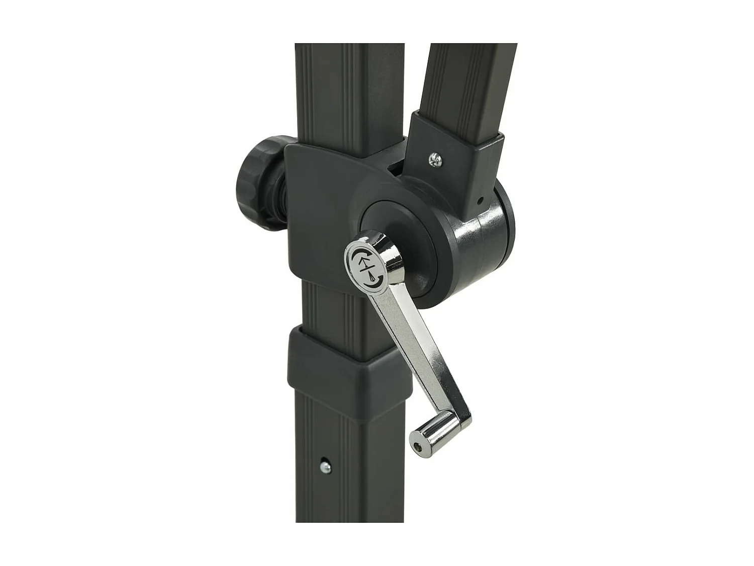 Parasol déporté à double toit Noir 250x250 cm