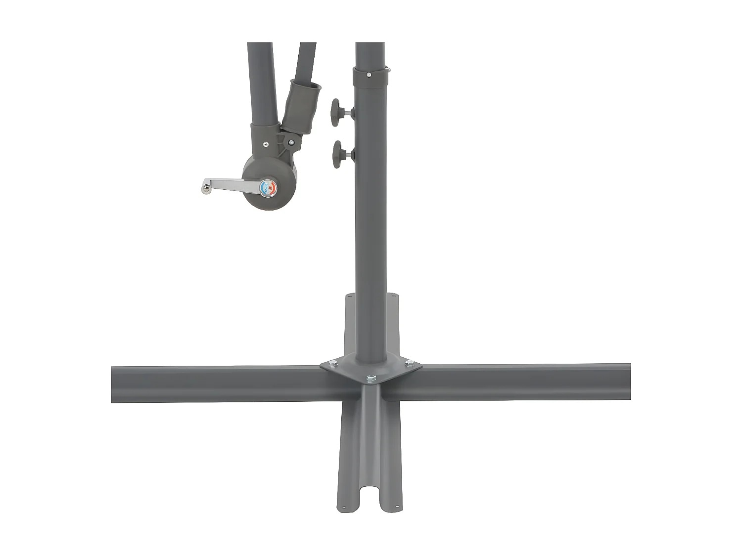 Parasol déporté avec mât en aluminium 300 cm Noir