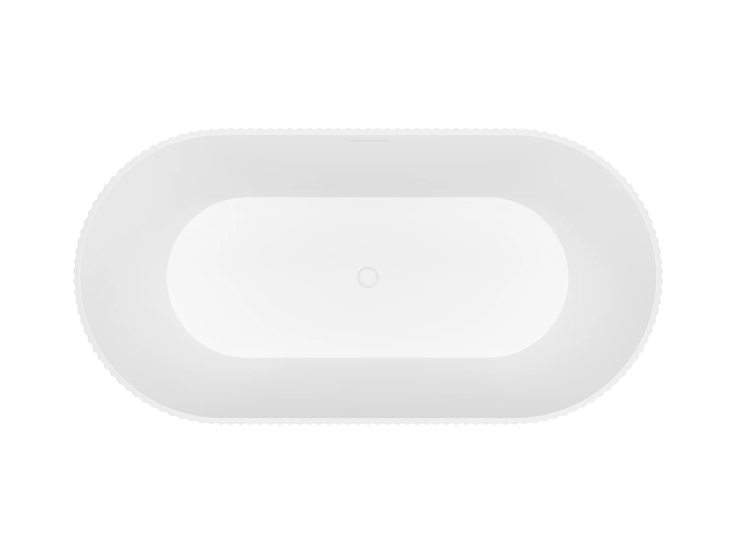 Freistehende Badewanne - gerippt - 255 L - 149 x 73 x 58 cm - Acryl - Grau matt - COBIANA