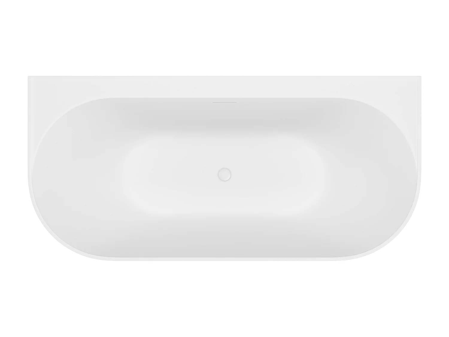 Wanna wolnostojąca przyścienna - 230 l - 160 x 75 x 58 cm - Biały mat - Akryl - AMOBIA