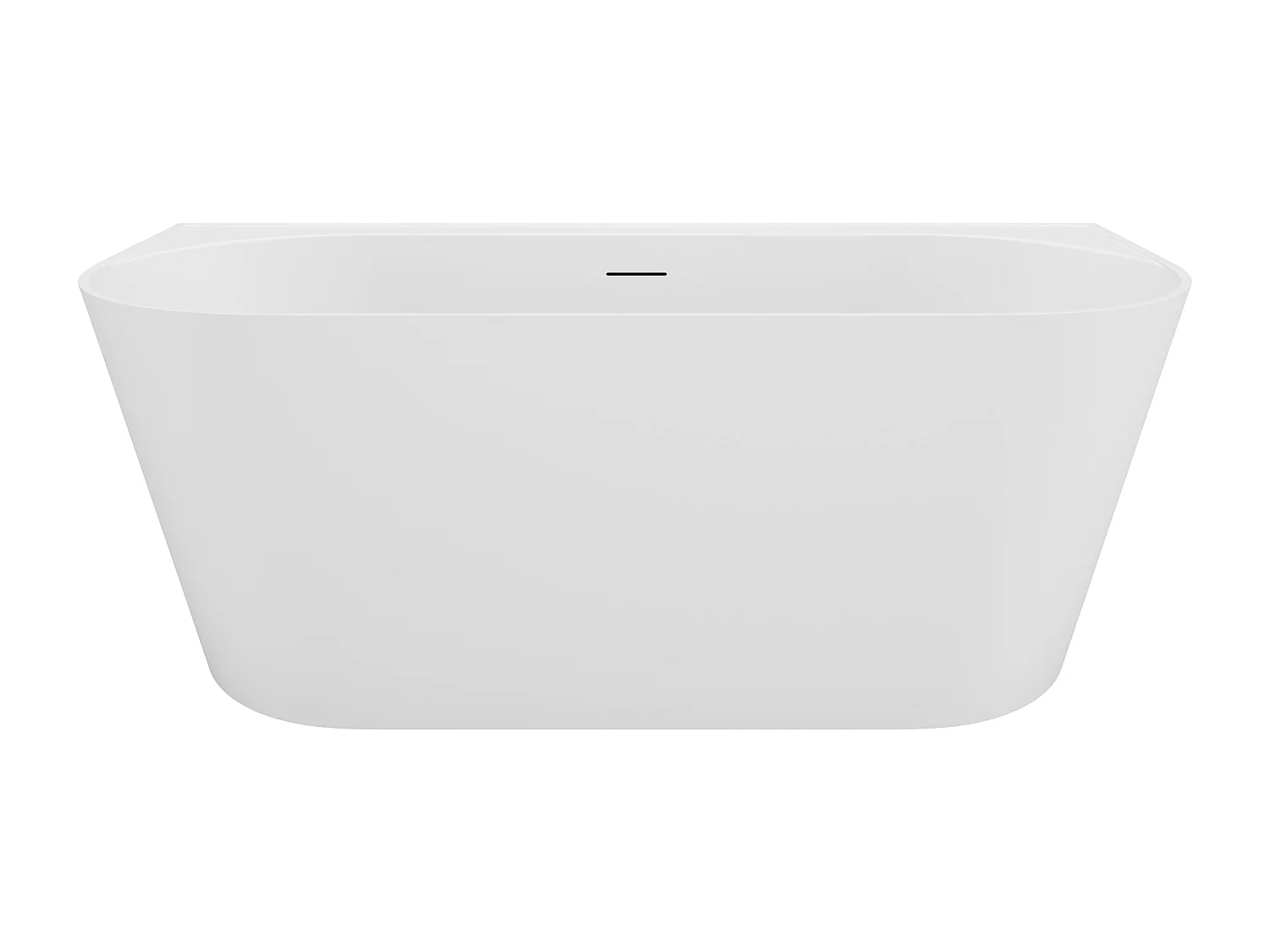 Wanna wolnostojąca przyścienna - 230 l - 160 x 75 x 58 cm - Biały mat - Akryl - AMOBIA