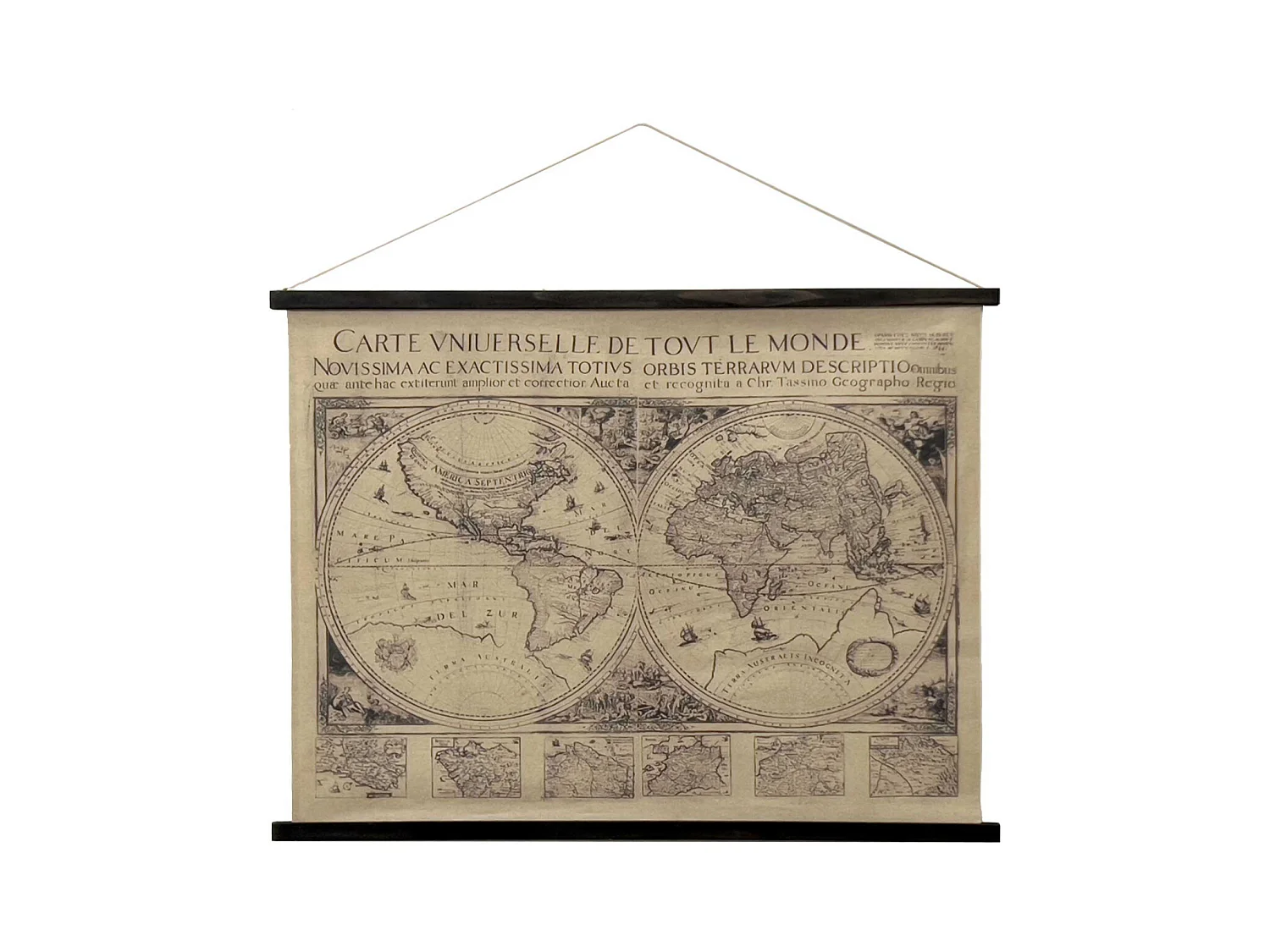 Toile décorative Mappemonde 100 x 75 cm