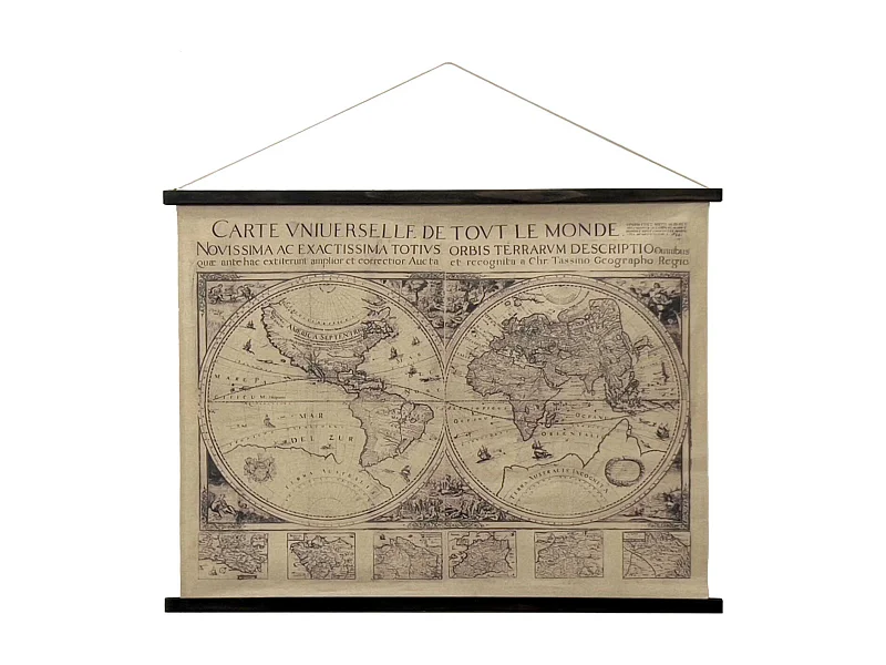 Toile décorative Mappemonde 100 x 75 cm