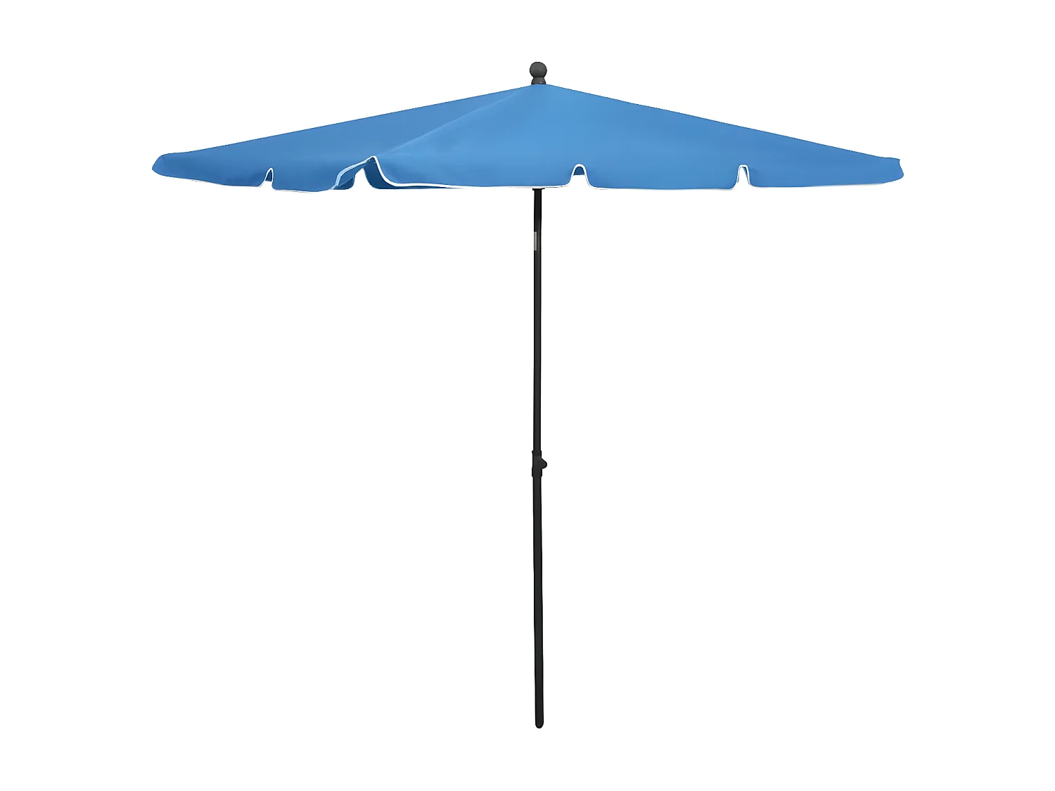 Parasol de jardin avec mât 210x140 cm Bleu azuré