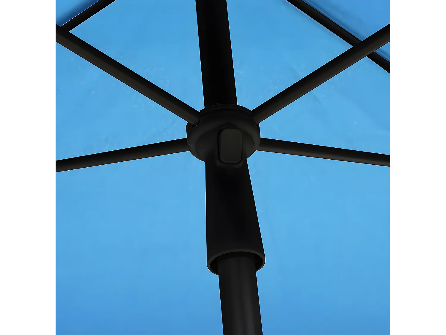 Parasol de jardin avec mât 210x140 cm Bleu azuré