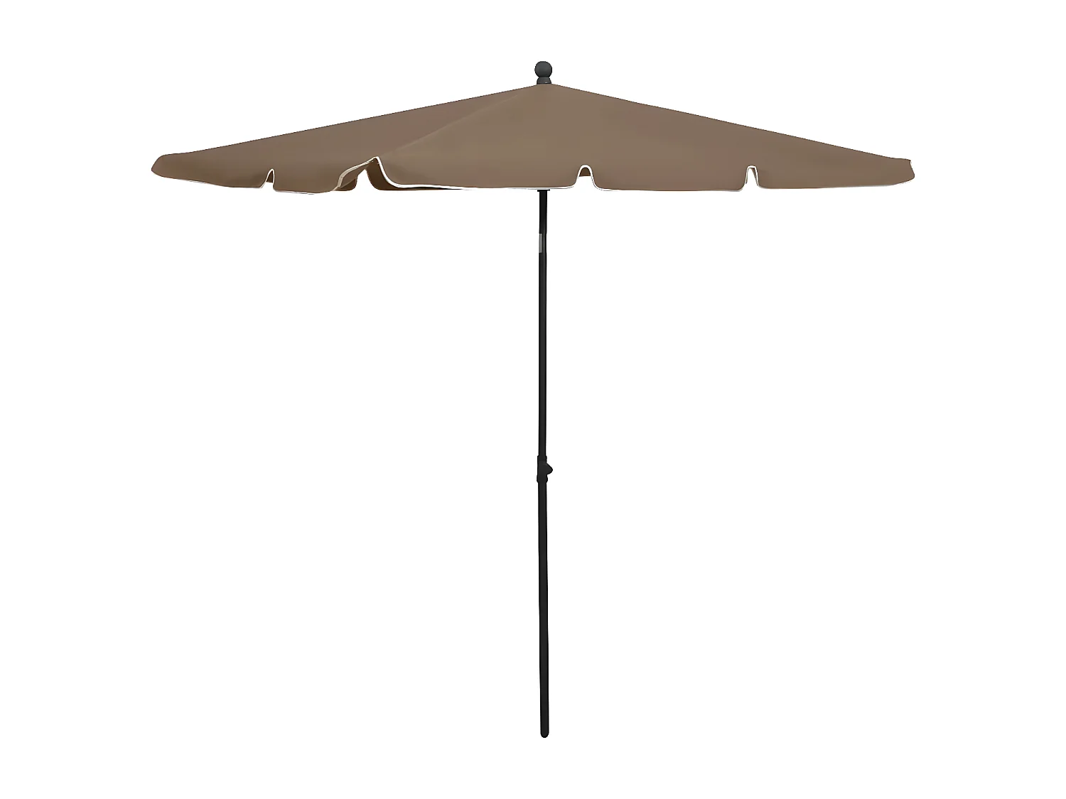 Parasol de jardin avec mât 210x140 cm Taupe