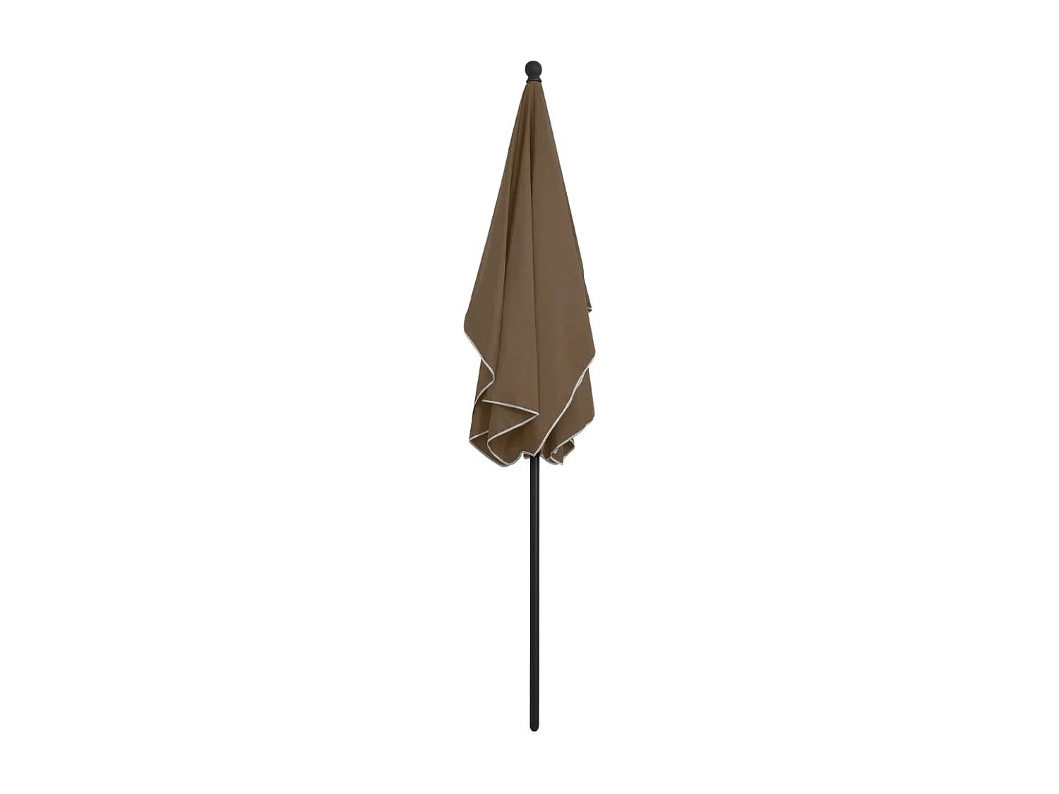 Parasol de jardin avec mât 210x140 cm Taupe