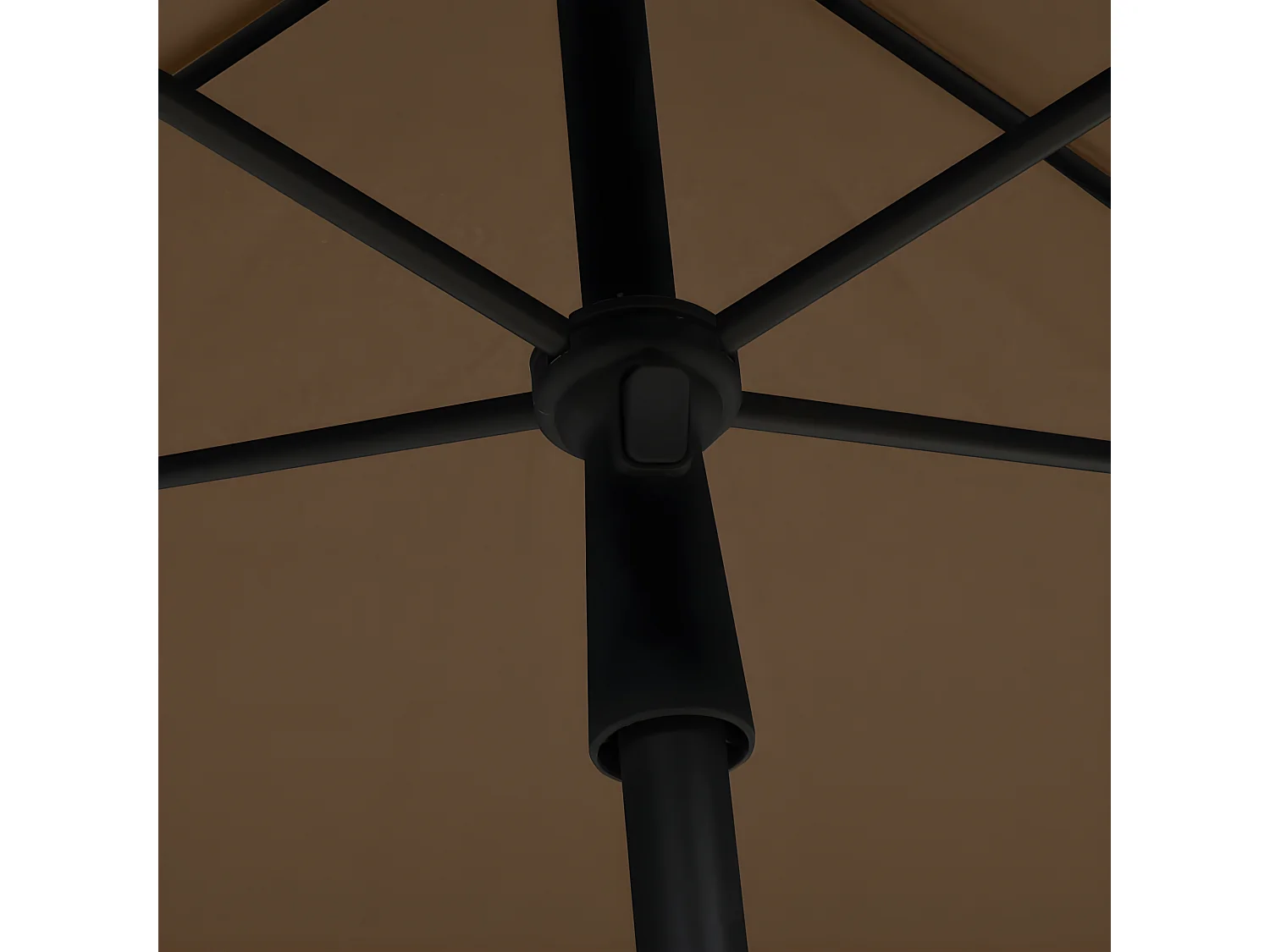 Parasol de jardin avec mât 210x140 cm Taupe