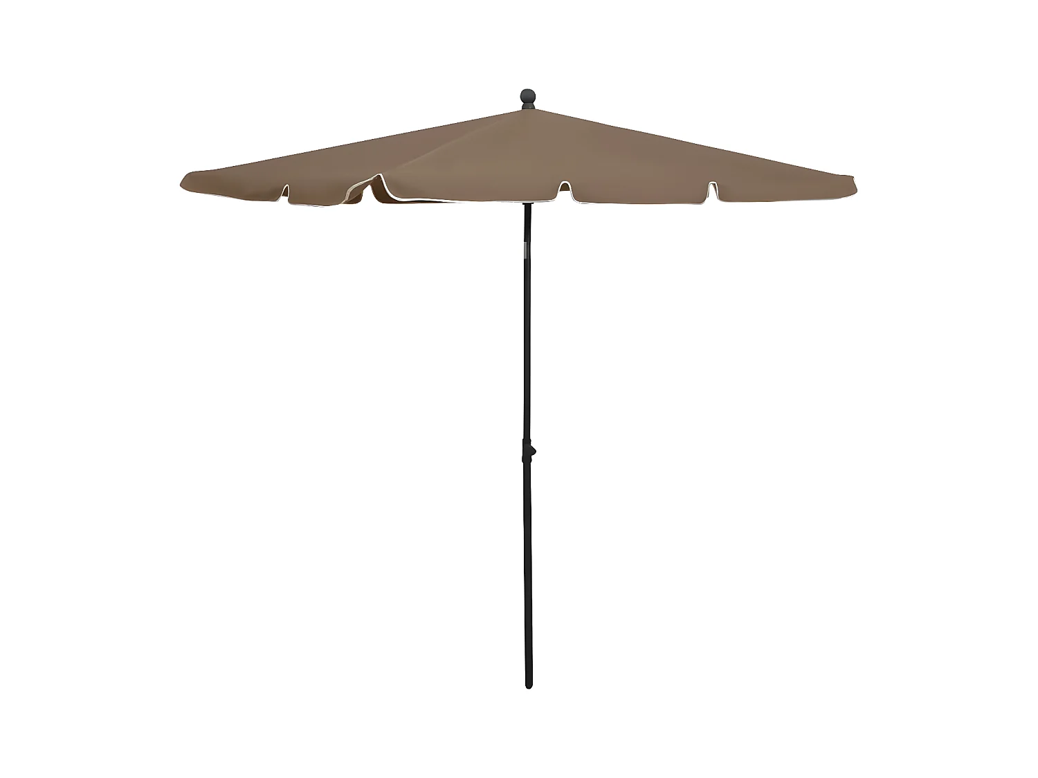Parasol de jardin avec mât 210x140 cm Taupe