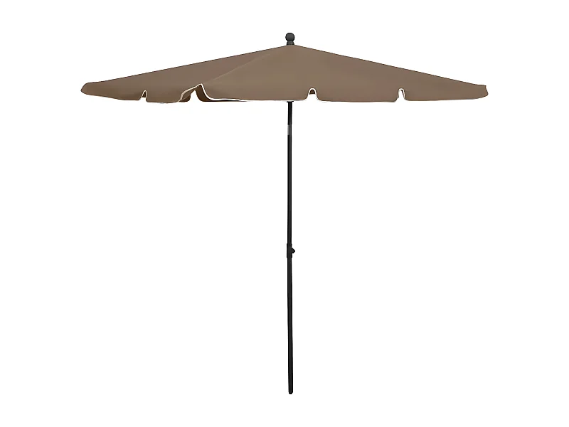 Parasol de jardin avec mât 210x140 cm Taupe
