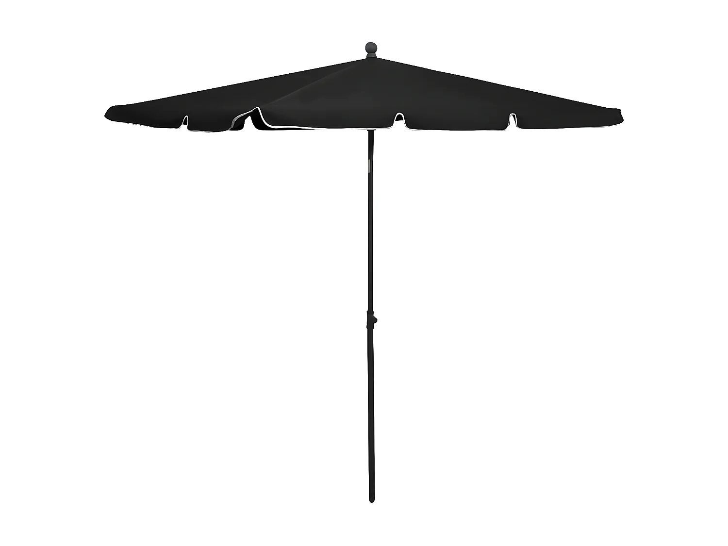Sombrilla de jardín con palo negro 210x140 cm